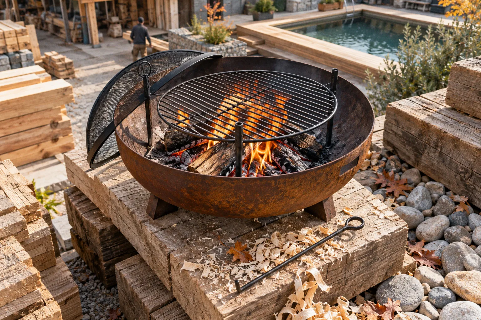 Aménager un coin feu sécurisé près d'une terrasse en bois : conseils d'expert