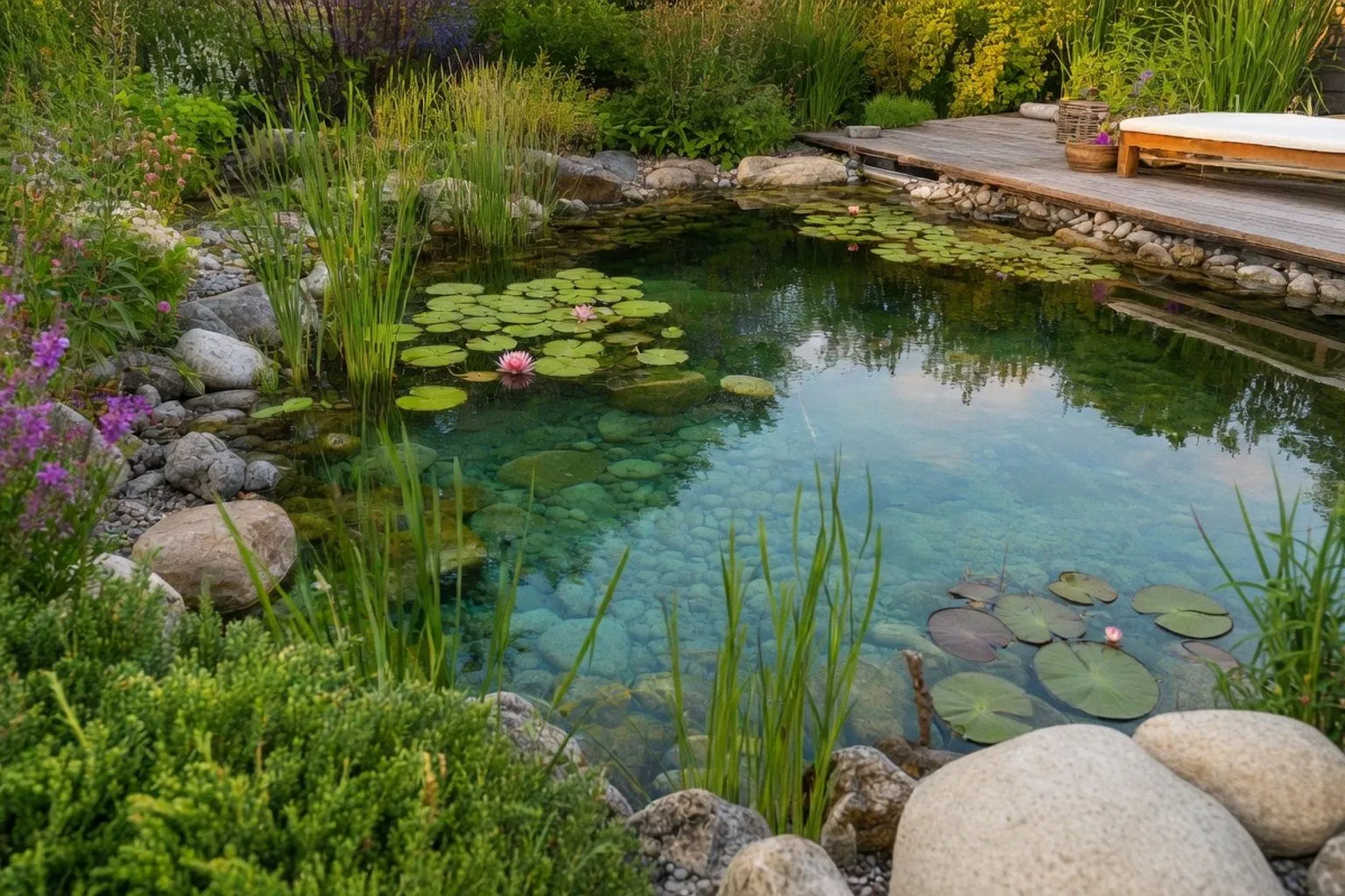 Bassin de baignade naturelle : pourquoi les paysagistes délaissent la piscine classique