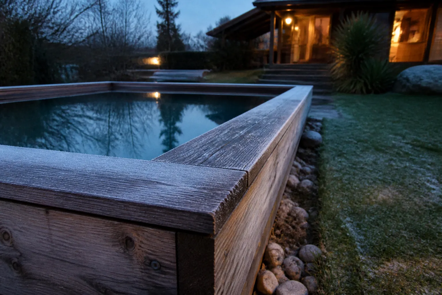 Hivernage d'une piscine en bois sans liner : faut-il la vider ?