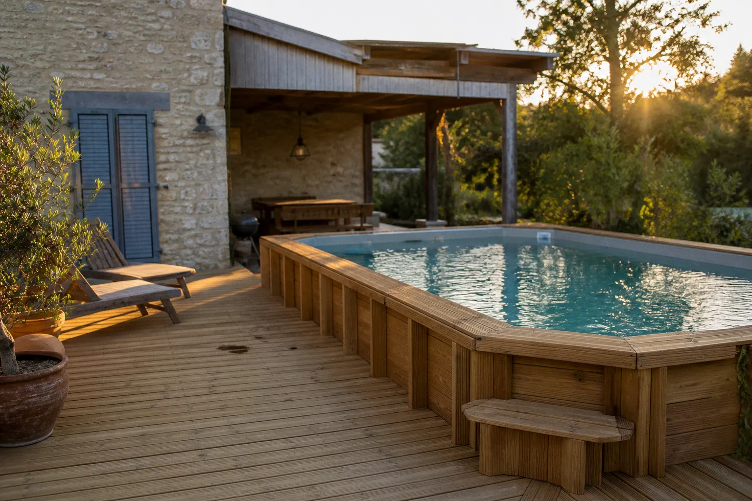 Piscines hors-sol en bois massif : budget, installation et pérennité
