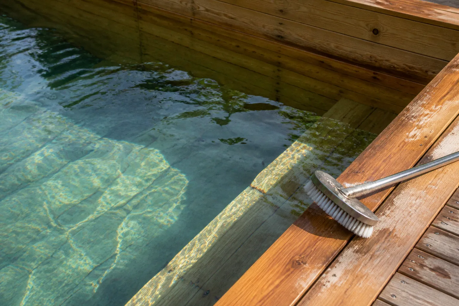 Remise en route de la piscine en bois : la checklist