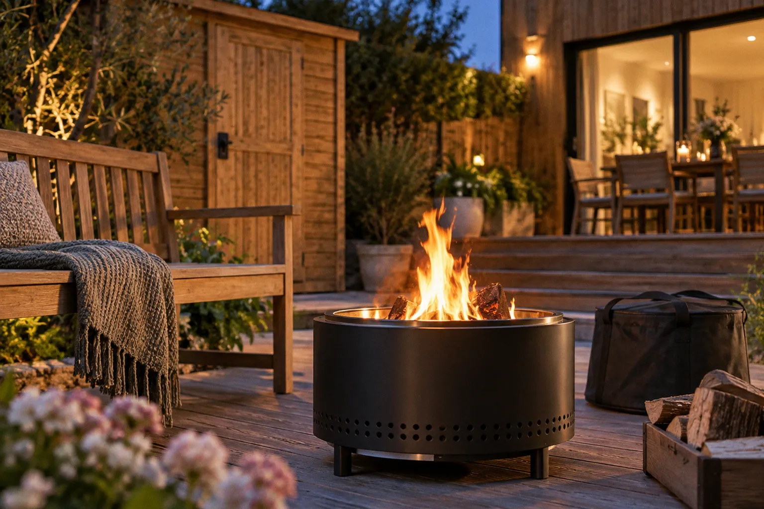 Smokeless Fire Pit For Outside STBoo Smokeless Fire Pit – 20" X 14" Outdoor Wood Burning Firepit, Low Smoke,