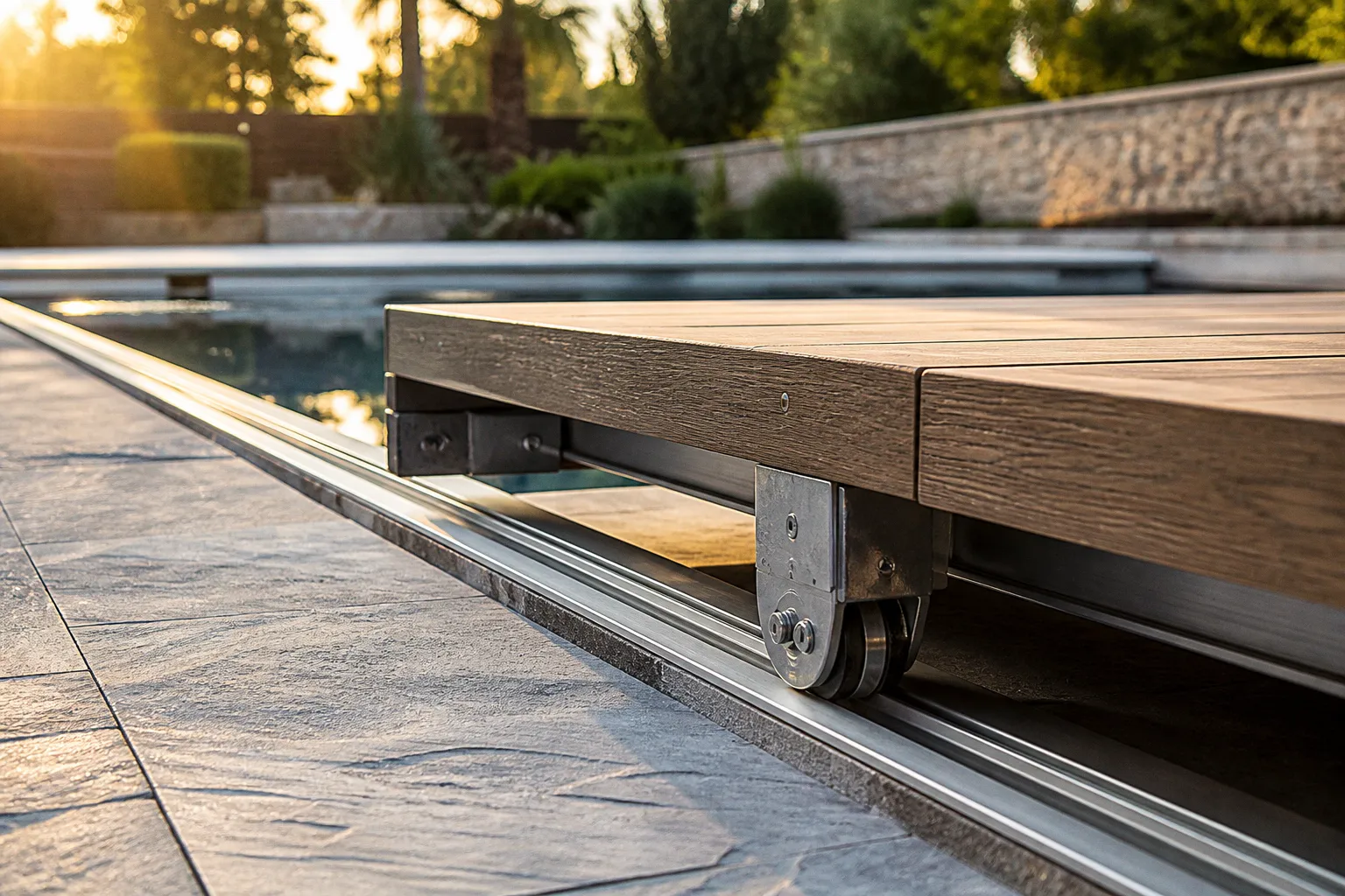 Terrasse mobile de piscine : quel système pour quel jardin ?